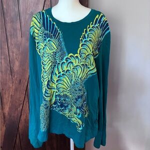 Just Cavalli Men's Long Sleeve 100% Cotton Graphic Print - Retails $134 3XL